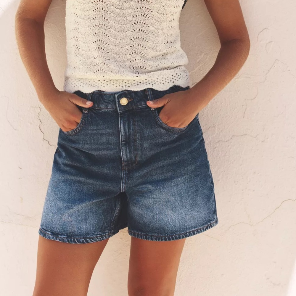 Z1975 HIGH-WAISTED MOM FIT SHORTS Women's Denim Shorts - Medium Blue